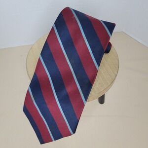 Royal Air Force Regimental Striped Tie Navy Red Blue Polyester Men's